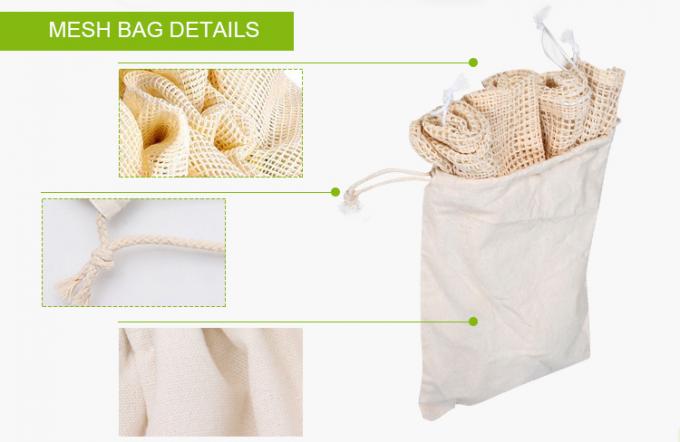 Сумка Tote покупок чистой сумки сетки хлопка для еды