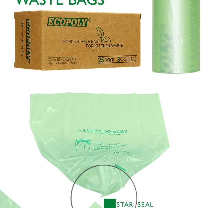мешок для мусора 3gallon biodegradable и compostable кухни