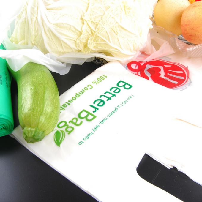 Сумки футболки жилета кукурузного крахмала +PBAT Eco дружелюбные Biodegrade полиэтиленовые пакеты