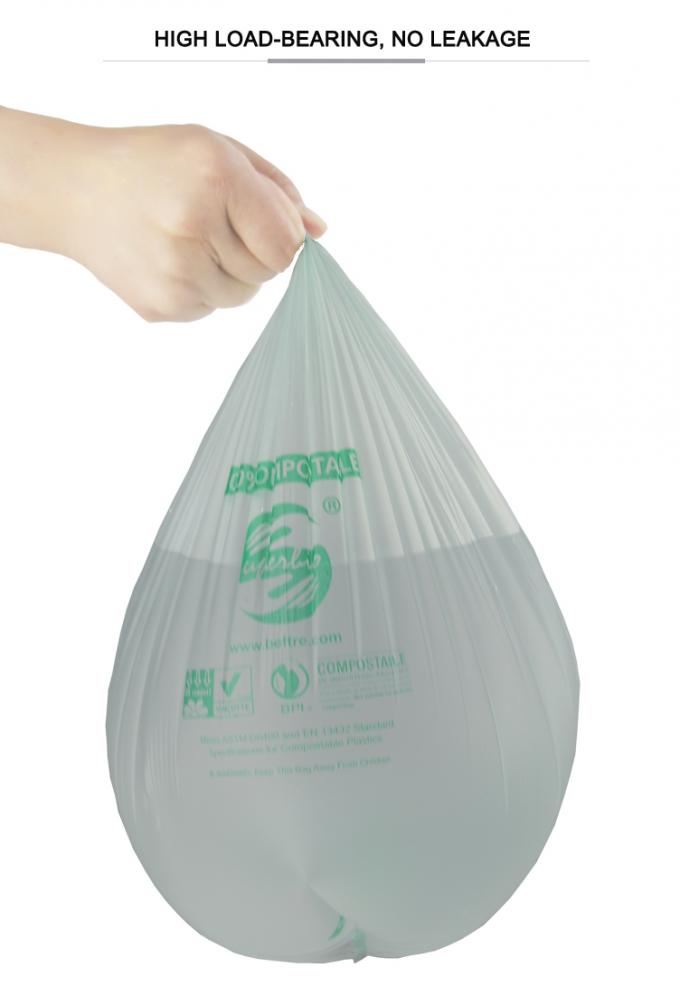 Мозоль PLA основала Compostable сумки отхода отброса мешков для мусора Bioplastic 100% сумок Biodegradable