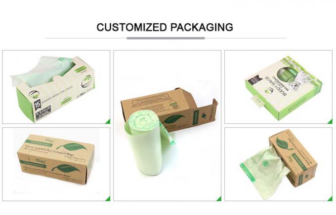 Мозоль PLA основала Compostable сумки отхода отброса мешков для мусора Bioplastic 100% сумок Biodegradable