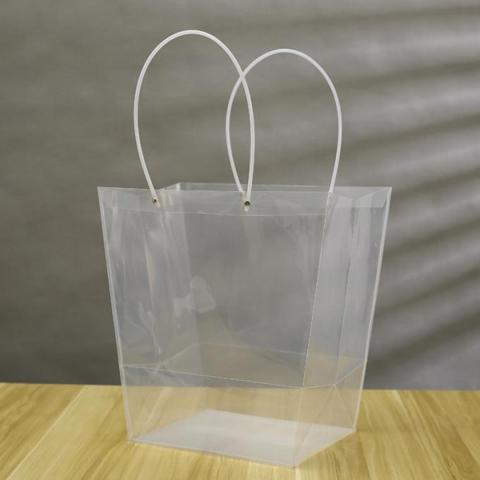 Цветочный магазин прозрачные PP кладет печь упаковку в мешки подарка плода сумки tote торта квадратного широкого дна крупноразмерную в горшке