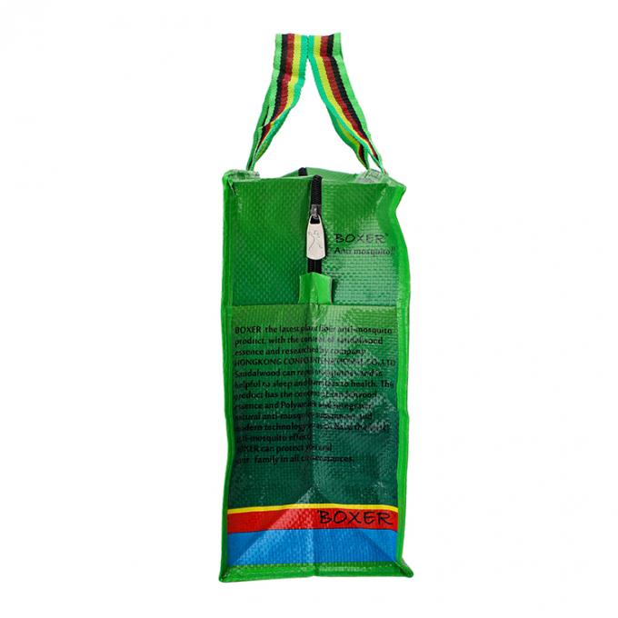 Recyclable сплетенная pp молния сумки, оптовая хозяйственная сумка полипропилена молнии, оптовая прокатанная сплетенная pp ручка bagwith