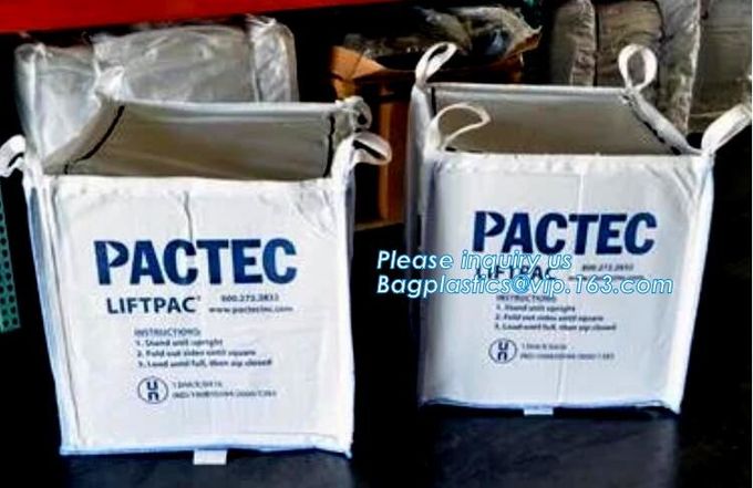 Складное пластиковое громоздк FIBC кладет тонну в мешки 1 тонны большую оптовую повторно используя сплетенные Pp