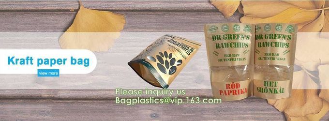 Стойка бумажного мешка Kraft плоской нижней сумки/мешка вверх по сумке алюминиевой фольги сумки еды сумки продвижения сумки молнии сумки