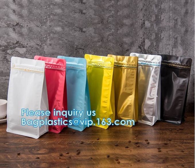 Biodegradable уплотнение CompostMiddle, уплотнение дна k, плоский мешок, сумки роскошного мешка кофейных зерен упаковывая с одним клапаном пути