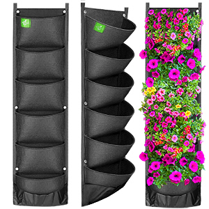 Вися растущий плантатор сумок клубники, вертикальные плантаторы смертной казни через повешение стены, травы, Succulents, искусственные заводы или цветки 3