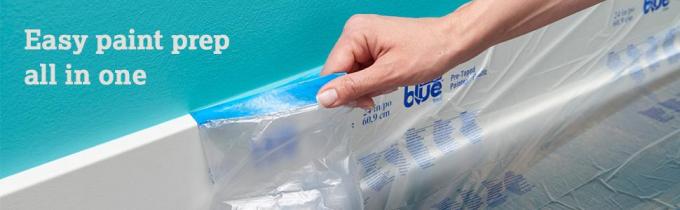 Картина ленты для маскировки Пре-связанных тесьмой художников пластиковая автомобильная самая лучшая Пре-связала маскируя фильм тесьмой покрывая с лентой 1