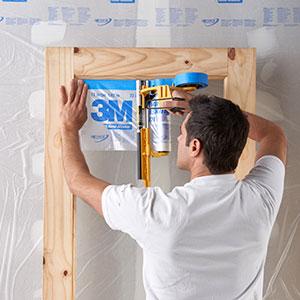 Свяжите тесьмой и задрапируйте, Пре-связанный тесьмой маскируя фильм для автомобильного крася заволакивания, сортированной маскируя бумаги, автомобильный самый лучший маскировать 0