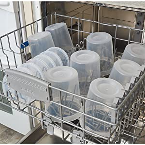 Тары для хранения еды гастронома ящика для хранения с крышками 32 унции, пакет кварты 24 - пластиковый Microwaveable контейнер 4