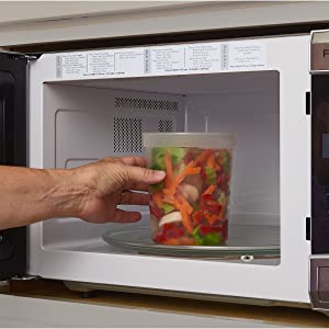 Тары для хранения еды гастронома ящика для хранения с крышками 32 унции, пакет кварты 24 - пластиковый Microwaveable контейнер 3