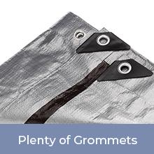 ГРУЗЫ ПОКРЫВАЮТ брезент холст для крыши, на открытом воздухе, патио ХОЛСТА & ПОСТАВКИ. Дождь или Солнце (реверзибельный, серебряный и черный) 0