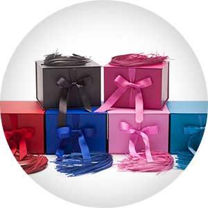 Неразъемные подарочные коробки в пинке, красный, черный и голубой для подарков bridesmaids, подарков sorority & свадеб
