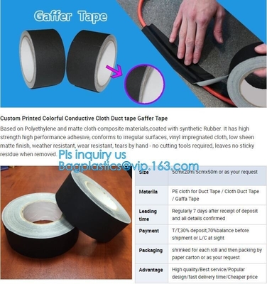 Black Pro Gaff Matte Cloth Gaffers Tape For Entertainment Industry,Air Condit Duct Tape Gaffer Tape,Gaffer Tape Measurin