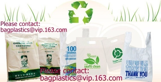 En13432 аттестовало compostable сумку на крене, несущей жилета 100% хозяйственной сумке Compostable пластиковой Biodegradable с EN13432