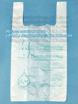 En13432 аттестовало compostable сумку на крене, несущей жилета 100% хозяйственной сумке Compostable пластиковой Biodegradable с EN13432