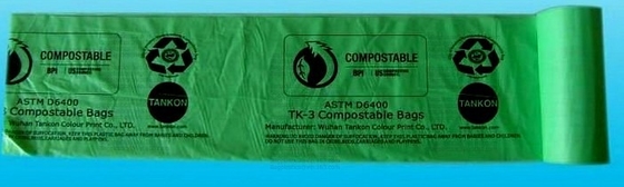 сумка отброса домочадца compostable био degradable пластиковая, продуктовая сумка сумки белья 100% Compostable изготовленная на заказ