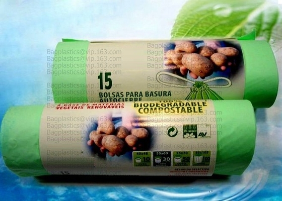 сумка отброса домочадца compostable био degradable пластиковая, продуктовая сумка сумки белья 100% Compostable изготовленная на заказ