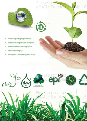 сумка отброса домочадца compostable био degradable пластиковая, продуктовая сумка сумки белья 100% Compostable изготовленная на заказ