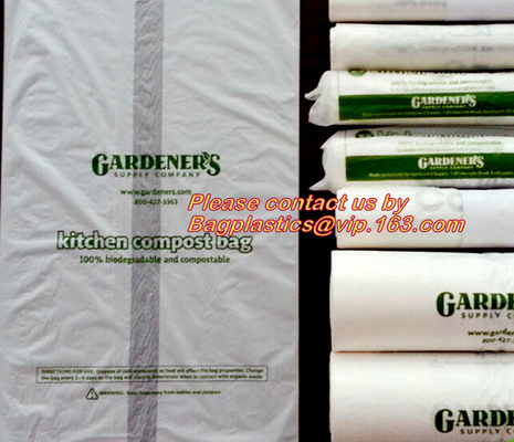 сумка отброса домочадца compostable био degradable пластиковая, продуктовая сумка сумки белья 100% Compostable изготовленная на заказ