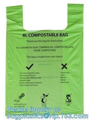 Biodegradable Eco дружелюбные устранимые и Compostable мешки для мусора Compostabl собрания погани отхода кухни Biodegradable