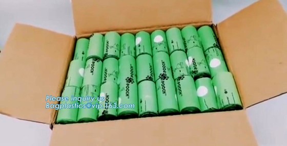 Biodegradable пластиковые сумки кормы отхода любимца собаки, отход кормы собаки Unscented кладут в мешки с ручками связи, изготовленным на заказ напечатанным любимцем чистым