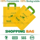 Изготовленный на заказ собственный кукурузного крахмала Eco логотипа полиэтиленовый пакет Biodegradable дружелюбного Compostable для покупок, biodegradable и compostab