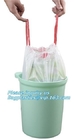 Мешки для мусора Drawstring на сумке крена устранимой в наряде Compostable, дружественного к Эко Drawstring крена Compostable Biodegradable