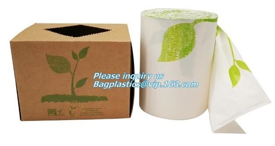 Подгонянный мешок для мусора, Drawstring Drawstring 100% Biodegradable Compostable не пластиковый Biodegradable компоста Eco пластиковый