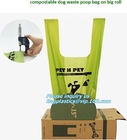 Подгонянная Compostable зеленая сумок сумки кормы собаки, biodegradable и compostable нул ненужных аттестованных собаки кормы на крене
