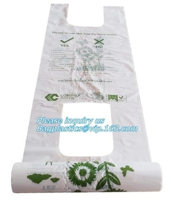 Хозяйственная сумка 100% Biodegradable основанная на завод, сумки пожертвования призрения для одежды пакуя, полностью biodegradable compostable p