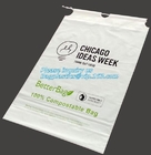 En13432 certitified полиэтиленовый пакет для ходить по магазинам, сумки отверстия пунша biodegradable и compostable eco дружелюбный drawstring для