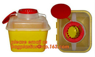 Контейнер медицинской ненужной коробки больницы устранимый пластиковый острый, желтое squ ненужного ящика округлой формы 0.8L 2L 4L 6L био медицинское