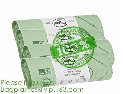 Логотип майцены Astm d 6400 аттестованный изготовленный на заказ напечатал biodegradable compostable bagease pac сумок refill отхода сора кота