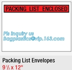 Давление сумки клейкой ленты конверта списка упаковки Federal Express - чувствительный конверт списка упаковки замка застежка-молнии, столб Federal Express пластиковое Expr