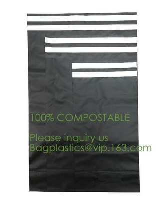 Дружественные к Эко водоустойчивые прочные сумки серого цвета/белых PLA Biodegradable курьера, курьер Env 100% Compostable и Biodegradable