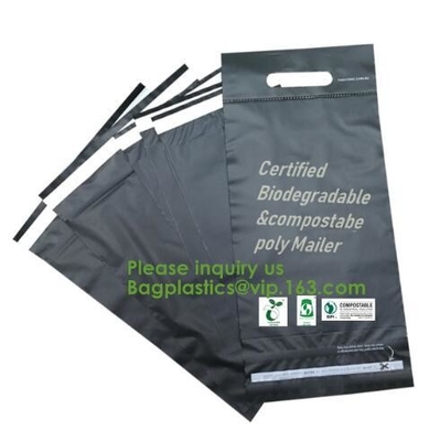 Дружественные к Эко водоустойчивые прочные сумки серого цвета/белых PLA Biodegradable курьера, курьер Env 100% Compostable и Biodegradable