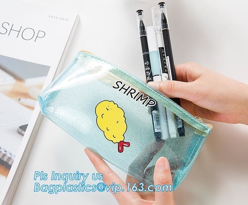 сумка карандаша молнии продвижения, студенты водоустойчивых и shockpfoof триангулярные карандаша сумки силикона карандаша сумки