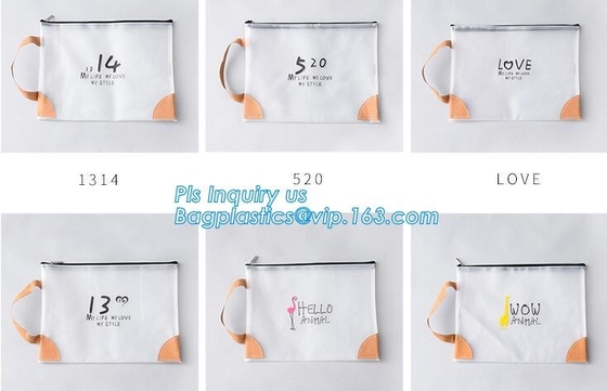 Ясная сумка Drawstring винила, пластиковый изготовленный на заказ напечатанный случай карандаша, случай карандаша силикона DIY для подарка, plas полиэстера резиновых