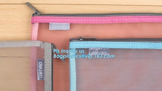 папка файла портфолио полиэстера 600D, сумка документа сетки PVC размера папки файла a4 с поставками офисов t косметик молнии