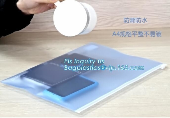 сумка документа пластиковой сумки молнии сетки сумки файла PVC прозрачной делая водостойким, pvc сумки файла молнии A4 A5 A6 прозрачный я