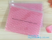 Розовая сумка пузыря замка застежка-молнии слайдера, высококачественная розовая сумка хэша пузыря, повторно использованная розовая сумка пузыря с красными сумками слайдера