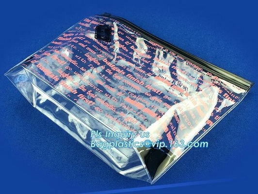 сумка застежка-молнии pvc сумок k для косметической упаковки, элегантная сумка заморозила сумку молнии слайдера для microfiber, сумки бикини, plas pvc
