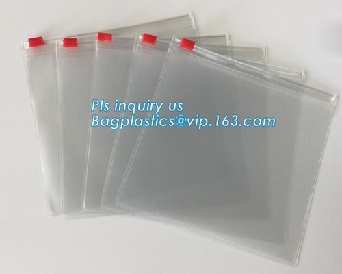 Косметическая упаковка подгоняла сумка ясный pvc сумки/изготовления слайдера перемещения PVC упаковывая, упаковывая сумка pvc, молния слайдера
