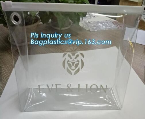 Косметическая упаковка подгоняла сумка ясный pvc сумки/изготовления слайдера перемещения PVC упаковывая, упаковывая сумка pvc, молния слайдера