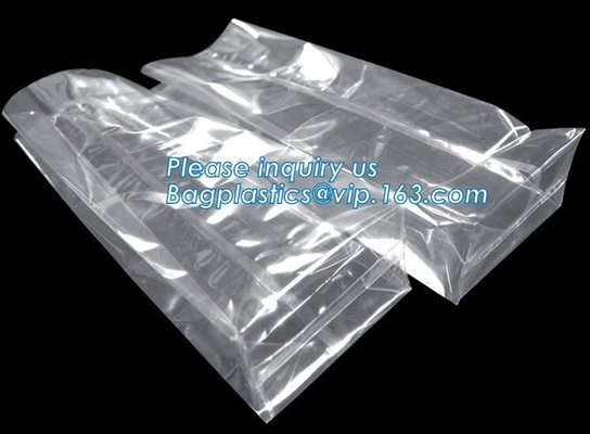 Polybag gusset стороны фабрики bagease сумки виолончели gusset стороны сумки bopp оптового ясного пластиковое квадратное плоское нижнее bagplastic