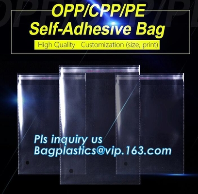 Сумки пластикового целлофана CPP/PET упаковывая для одежд, Biodegradable bagplasti bagease сумок одежды OPP CPP дешевого пластикового