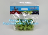 Resealable полиэтиленовый пакет отверстия сброса для плода со слайдером, OEM напечатанные сумки хранения слайдера качества еды логотипа, изготовленное на заказ grape/fr
