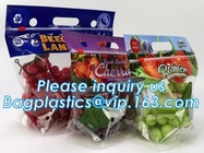 Resealable полиэтиленовый пакет отверстия сброса для плода со слайдером, OEM напечатанные сумки хранения слайдера качества еды логотипа, изготовленное на заказ grape/fr