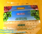 Сумка виноградины сервиса связанного с питанием пакуя со слайдером/красными виноградинами пакуя сумку/пластиковую сумку плода, сумку для пакета фрукта и овоща